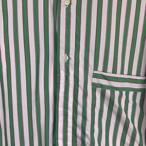 Vintage Striped Short Sleeve Shirt By Paolo da Barberino Men's Large - Picture 6 of 12